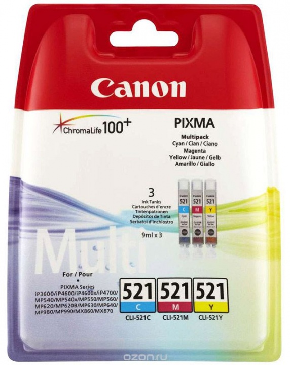 Заправка картриджа Canon «Кэнон» CLI-521 + PGI-520 (комплект)